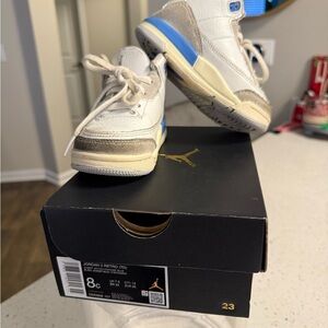 Jordan Kids Sneakers - White, Blue, and Gray